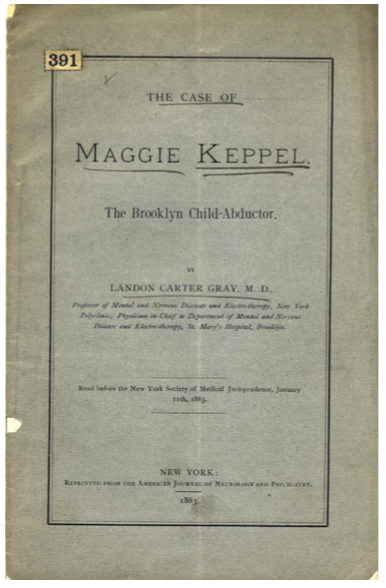 The Case of Maggie Keppel, the Brooklyn Child-Abductor. 