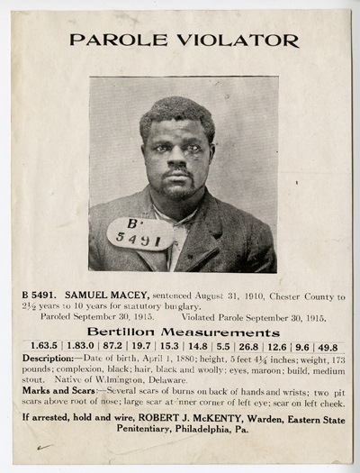 Parole Violator, B 5491. Samuel Macey