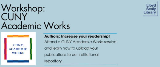 CUNY Academic Workshop: Authors, increase your readership. 